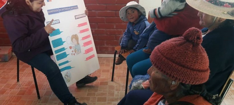 Equipo de la posta rural de Visviri celebró con charlas la semana mundial de la lactancia materna