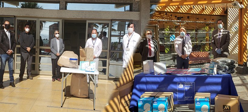 Hospital de Arica recibió donaciones de Iglesia de Jesucristo y de Logia Juan Noé