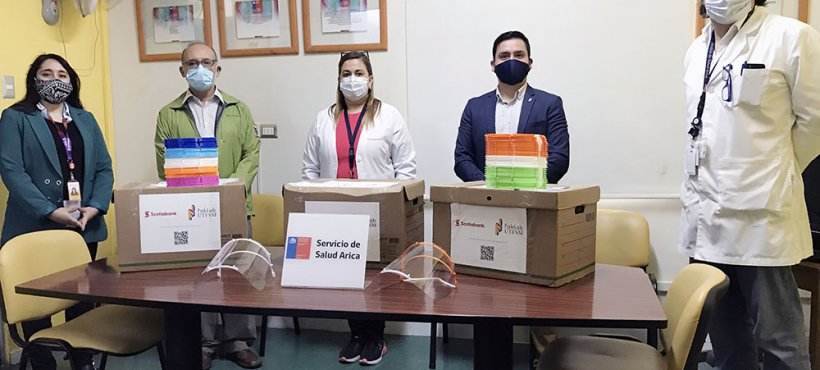 Arica: Alianza entre empresa y universidad permitió la donación de 1.400 protectores faciales