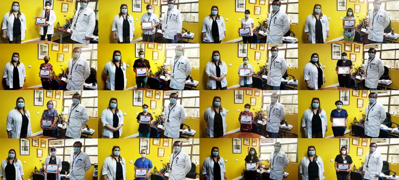 Servicio de Salud Arica destacó a unidades del Hospital Regional de Arica por su trabajo en el Plan de Acción covid-19