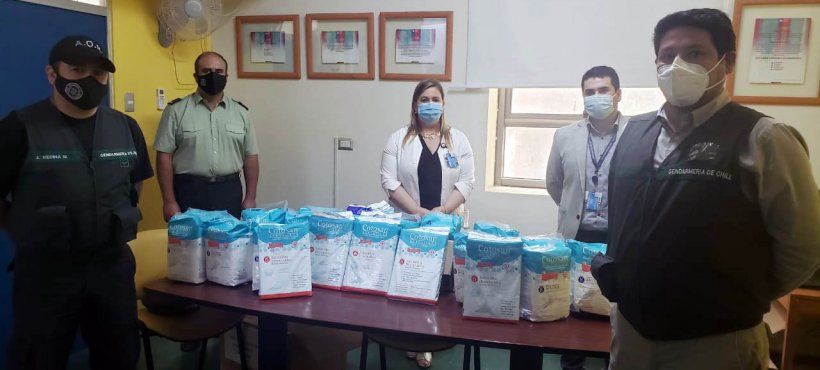 Gendarmería hizo entrega al Servicio de Salud Arica donación de útiles de aseo para pacientes hospitalizados