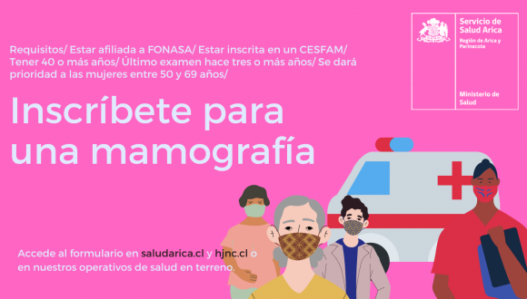 Mamógrafo móvil del Servicio de Salud Arica estará todos los miércoles en estacionamientos de un supermercado