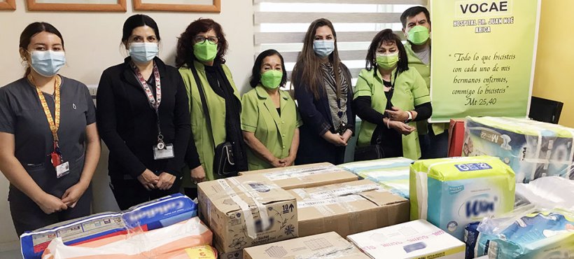 Voluntariado católico del Hospital de Arica realizó donativo para pacientes con motivo de 15 aniversario