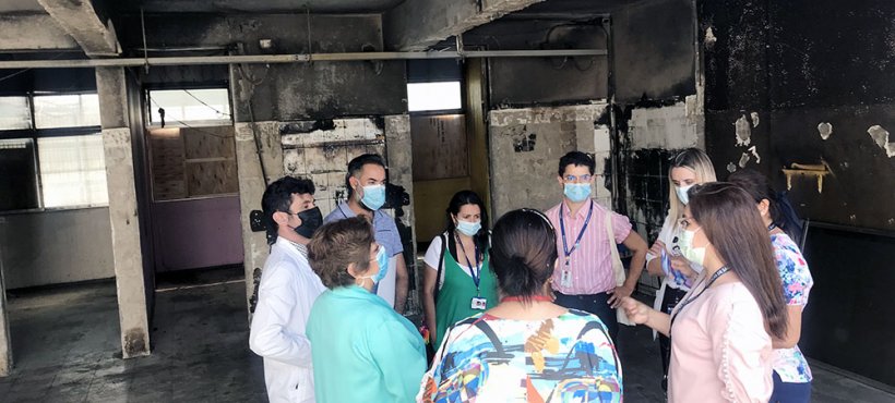 Arica: Profesionales del Ministerio de Salud estuvieron en CESFAM dañado por incendio